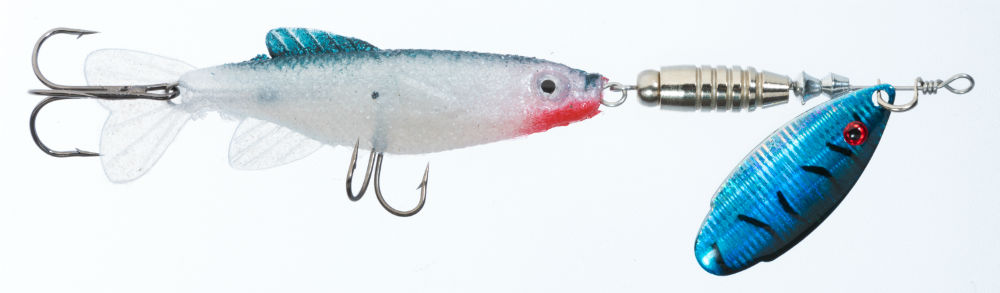 Linguriță rotativă + shad Jaxon Holo Reflex Rotus Minnow 3,  Culoare C, 18g
