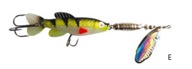 Linguriță rotativă + shad Jaxon Holo Reflex Rotus Minnow 1,  Culoare E, 10g