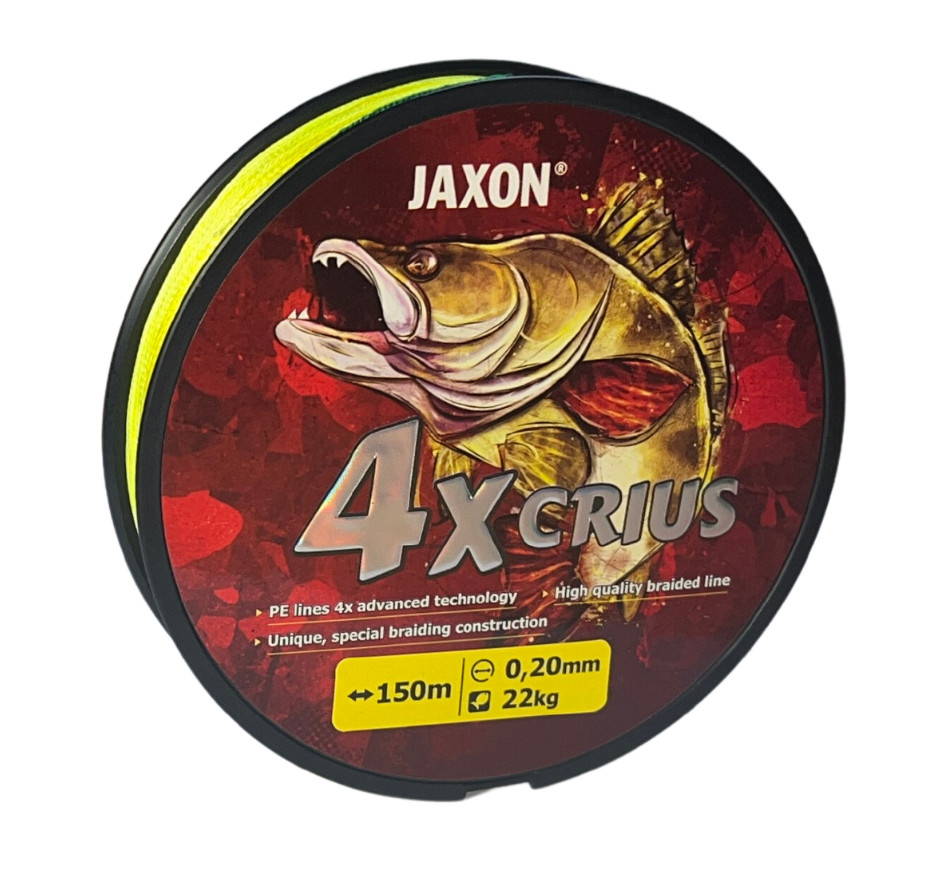 Fir textil Jaxon Crius X4, Verde Fluo, 0.16mm/17kg, 150m