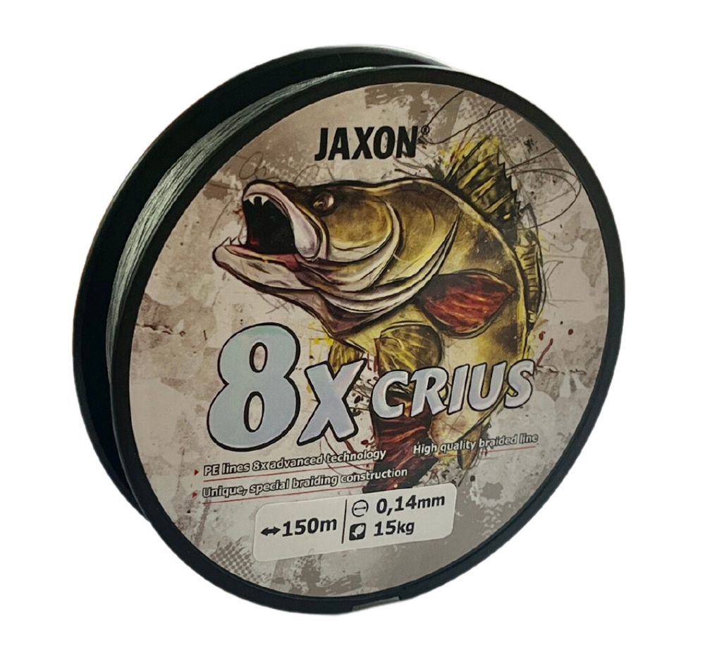 Fir textil Jaxon Crius PE X8, Grey, 0.10mm/7kg, 150m