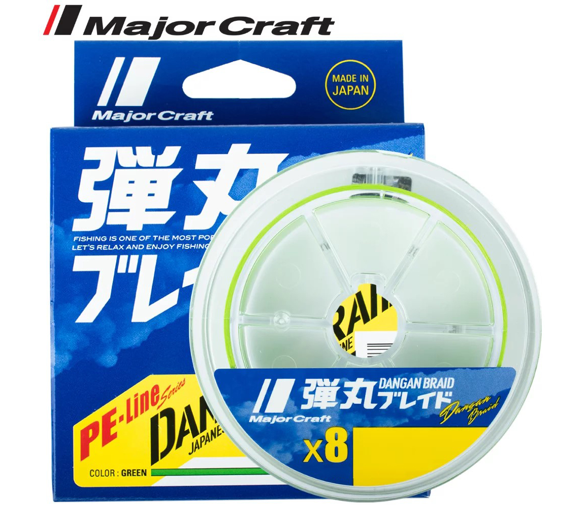 FIR TEXTIL MAJOR CRAFT DANGAN BRAID X8 150m #0.6 14lb Fluo Light Green