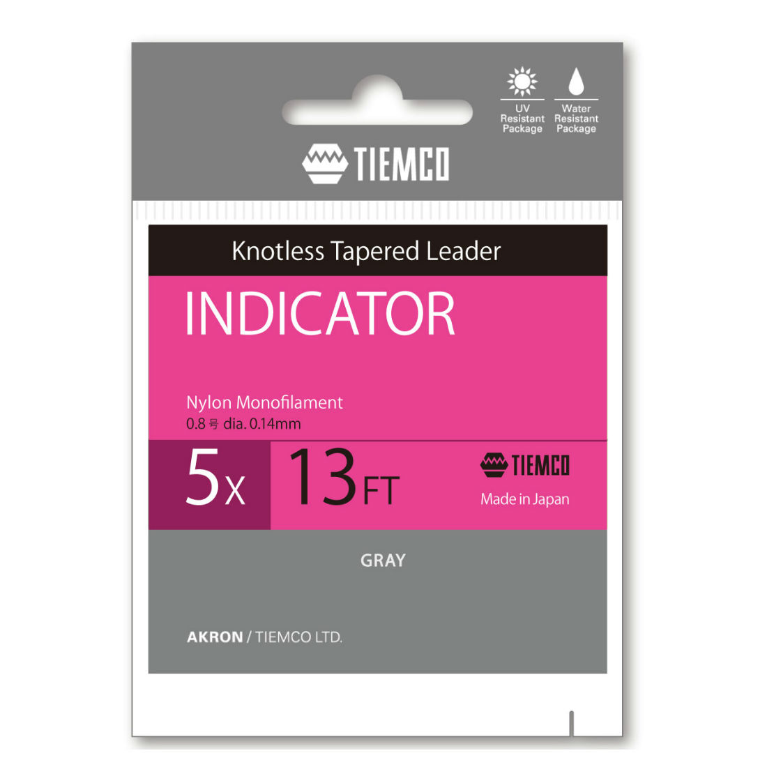 Fir monofilament Tiemco Indicator Knotless Tapered Leader 4X, 13ft