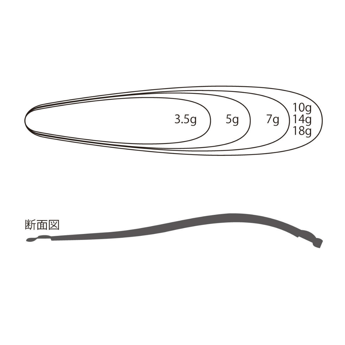 OSCILANTA TIEMCO LIGHTNING WOBBLER 37mm 2.0gr Culoare 302