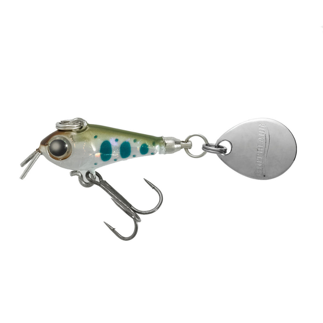 Spinnertail Tiemco Riot Blade, Culoare 100 Holo Yamame, 2cm/5g
