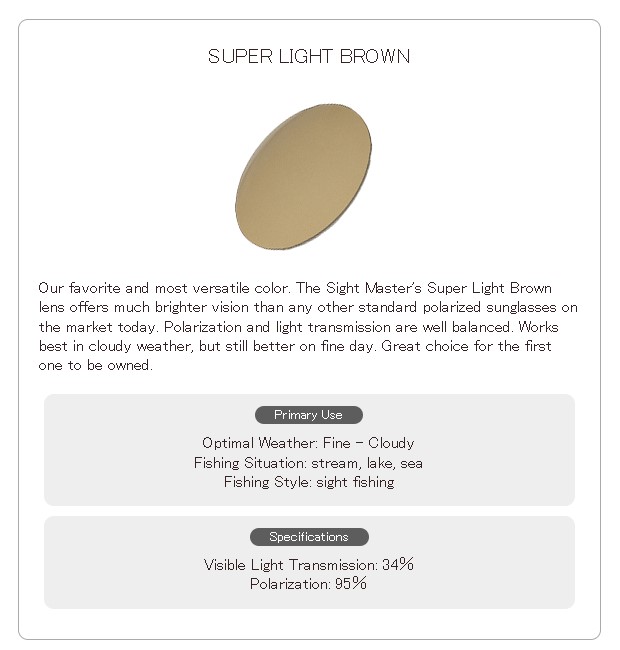 Ochelari polarizați Tiemco Sight Master Lacrima SWR Matte Black/Super Light Brown