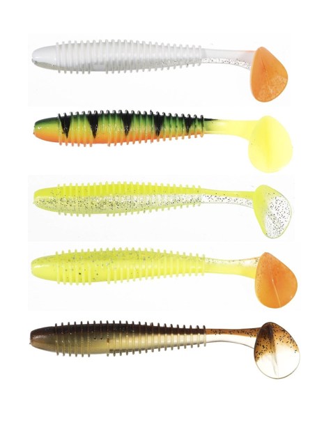 Shad Jaxon Intensa Mango IND, 10cm, Culoare MIX, 5buc/plic
