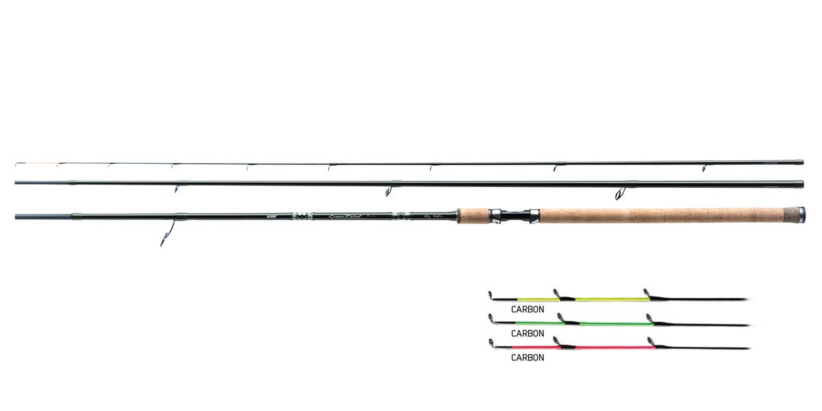 Lansetă Jaxon Green Point Feeder, 3.90m/40-120g, 3+3buc