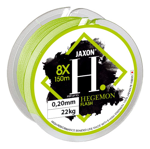 Fir textil Jaxon Hegemon Flash 8x, Bright Green, 0.16mm/17kg, 150m