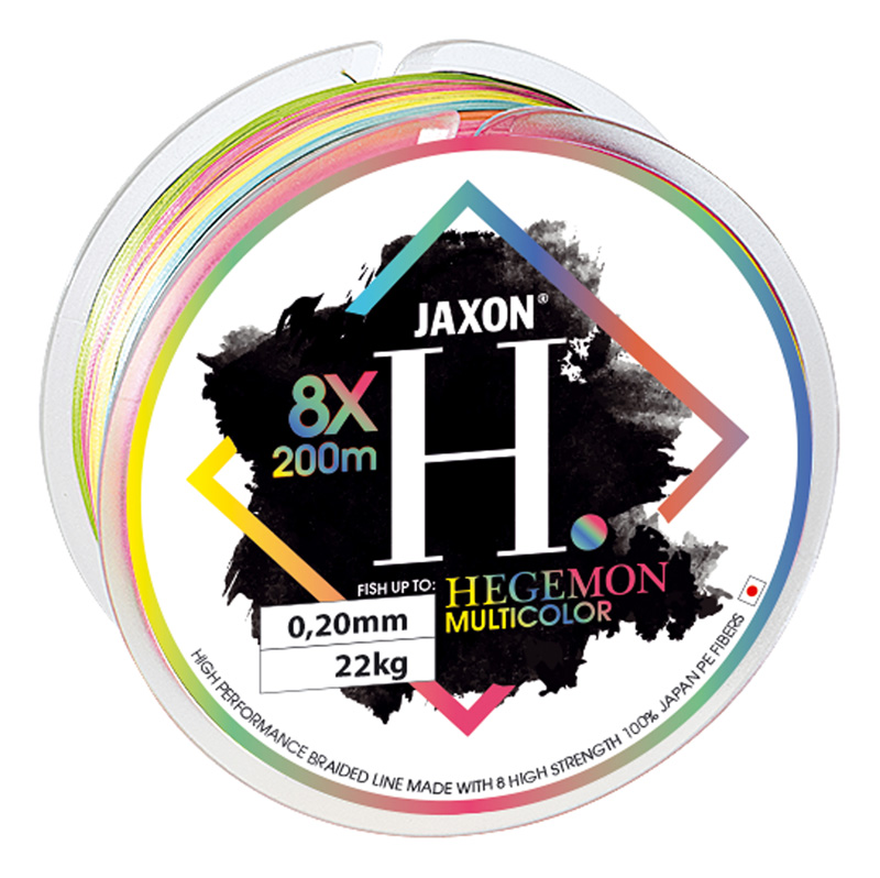 Fir textil Jaxon Hegemon 8x, Multicolor, 0.25mm/28kg, 200m