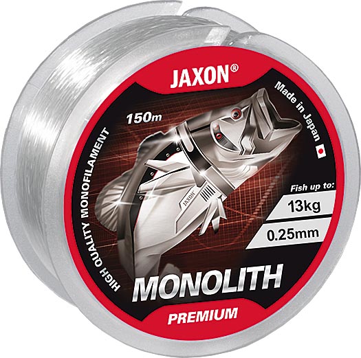 Fir monofilament Jaxon Monolith Premium, Clear, 0.25mm/13kg/150m