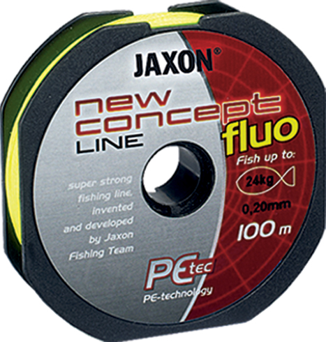 Fir textil Jaxon New Concept Line, Yellow Fluo, 0.25mm/30kg/100m