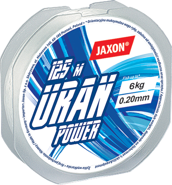Fir monofilament Jaxon Uran Power, Transparent, 0.35mm/20kg/125m
