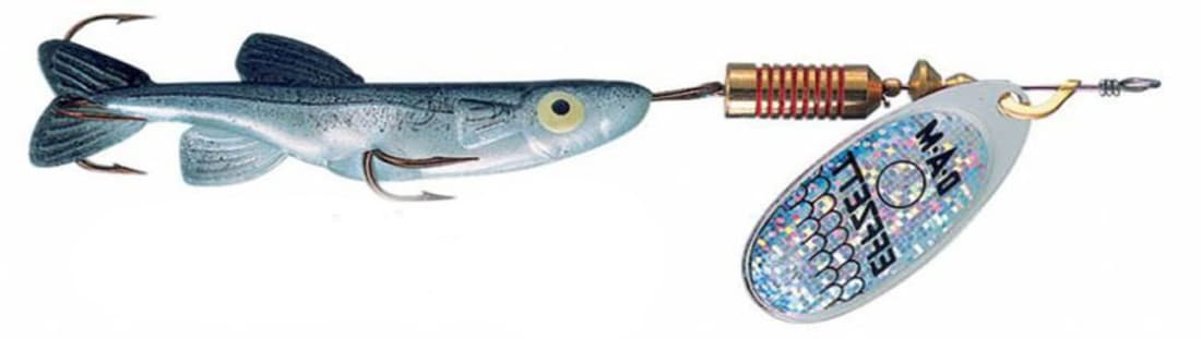 Linguriță rotativă DAM Effzett Minnow, Silver-Black, 7g