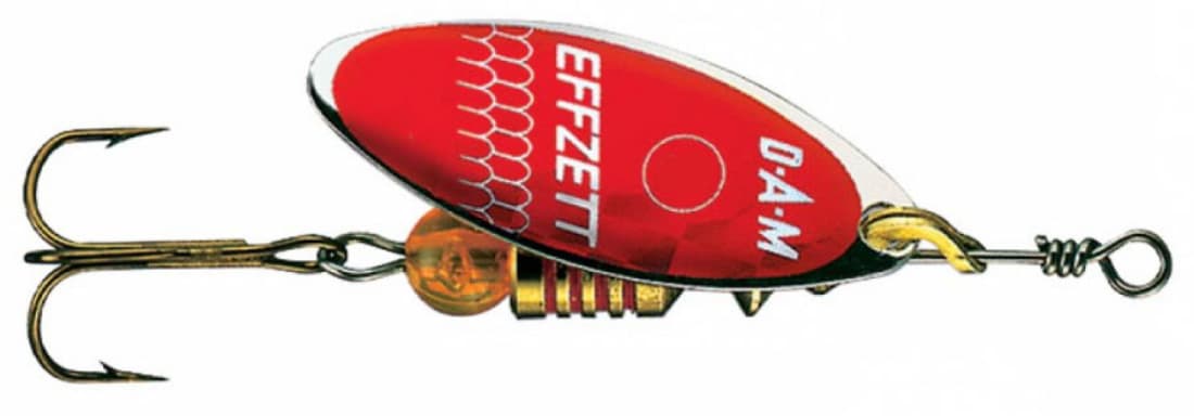 Linguriță rotativă DAM Effzett Predator, Red Glitter, 7g