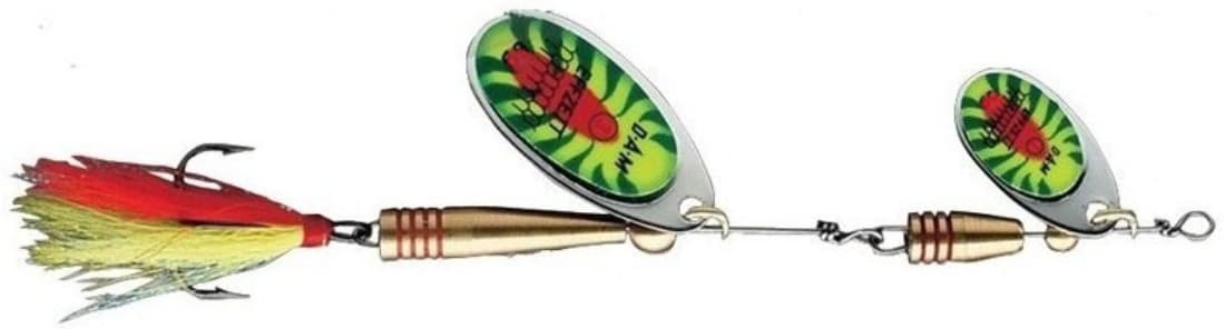 Linguriță rotativă DAM Effzett Tandem Dressed, Fire Shark, 14g