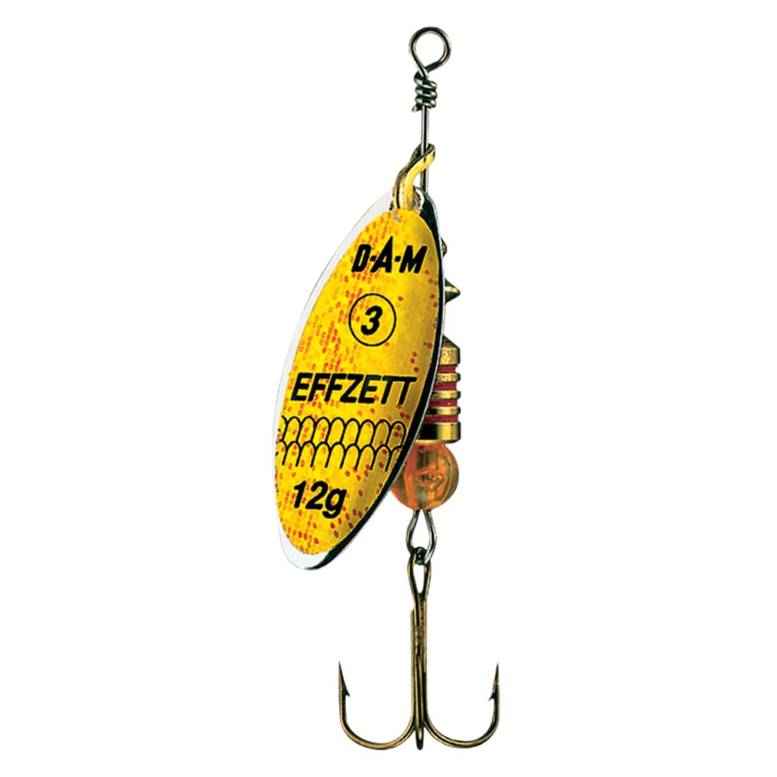 Linguriță rotativă DAM Effzett Predator, Gold Glitter, 7g