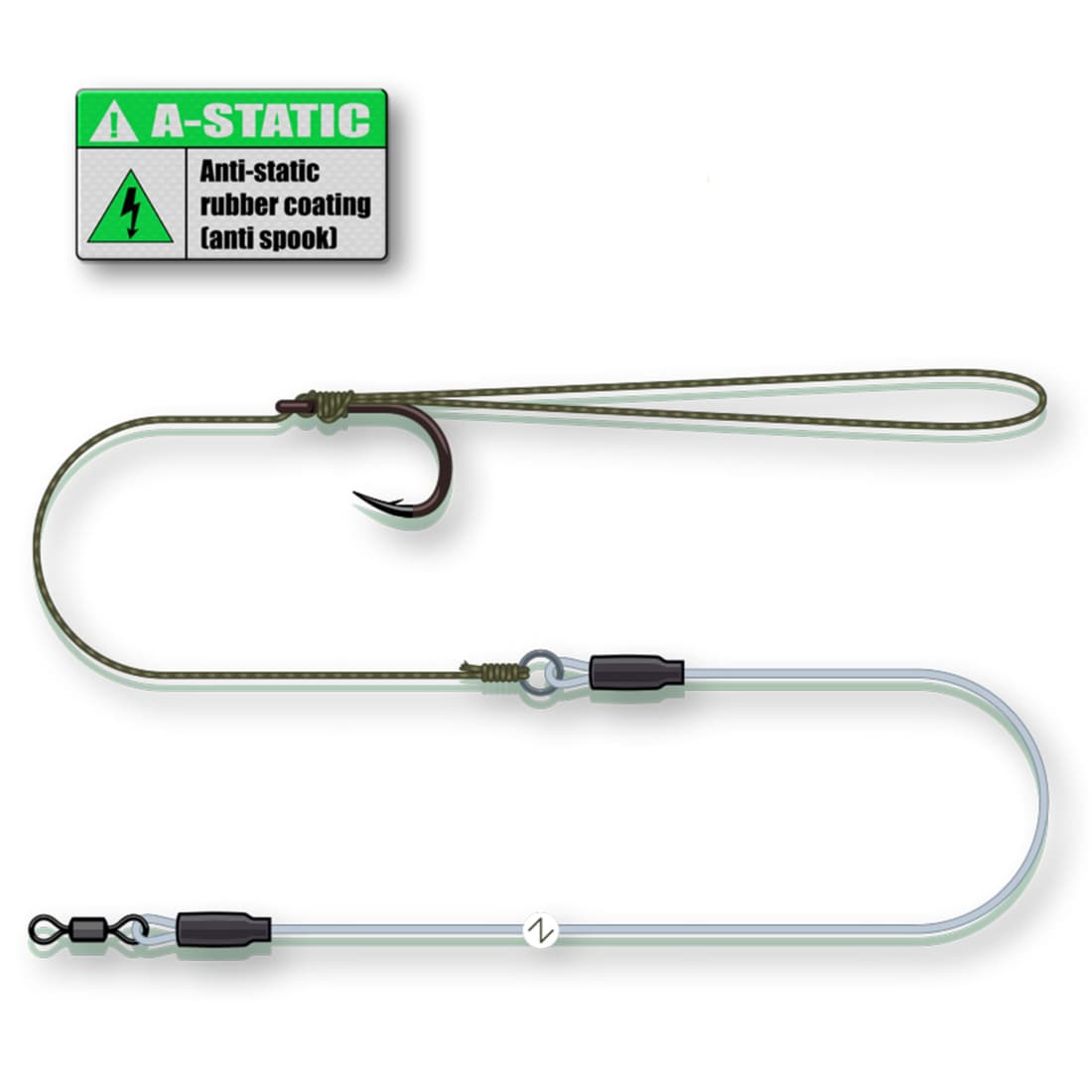 Rig somn Madcat Combi Pellet No.2/0 0.80mm 60cm A-Static Sinking, 1buc/plic