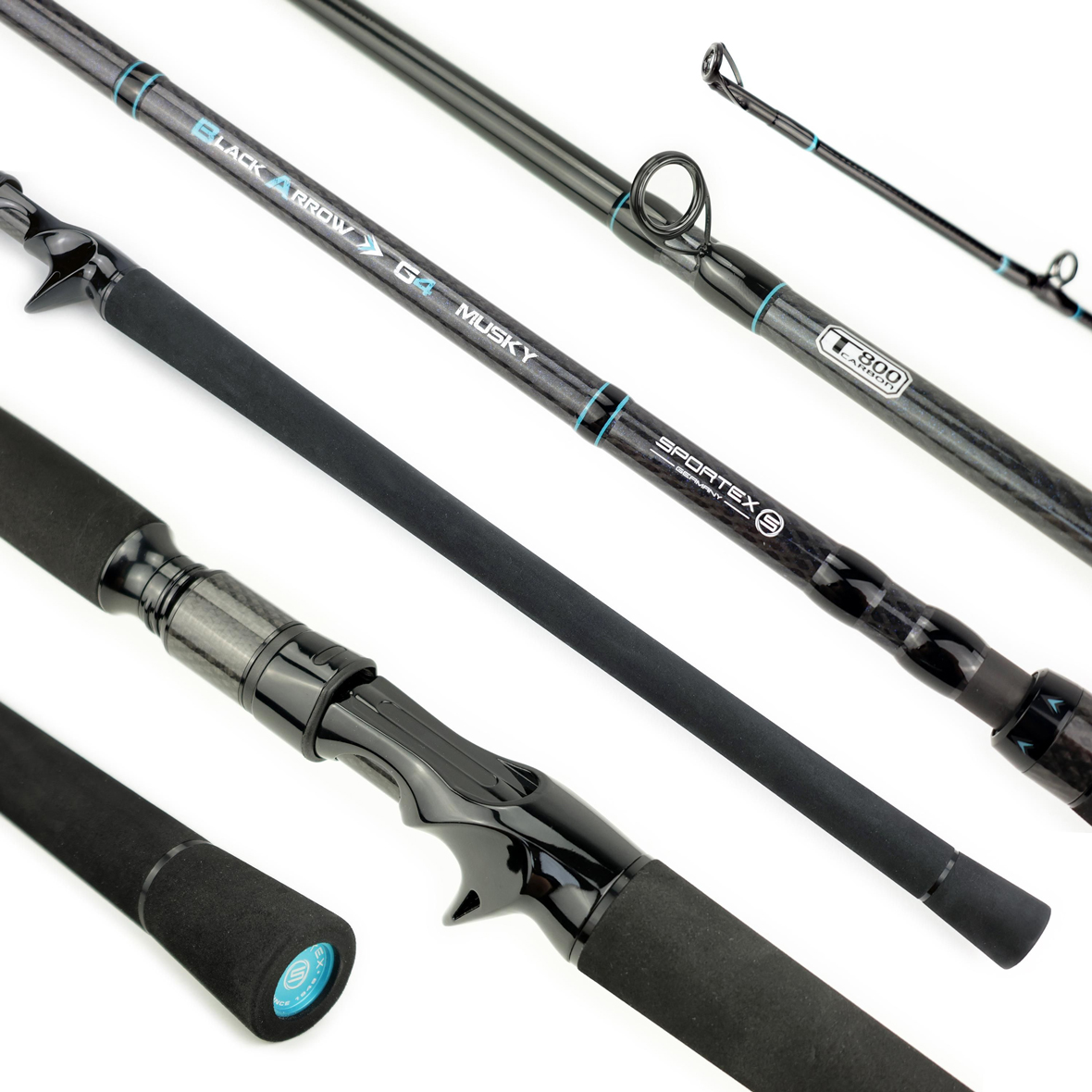 Lansetă Sportex Black Arrow G-4 Musky Baitcast, 2.60m/260-420g, 2buc