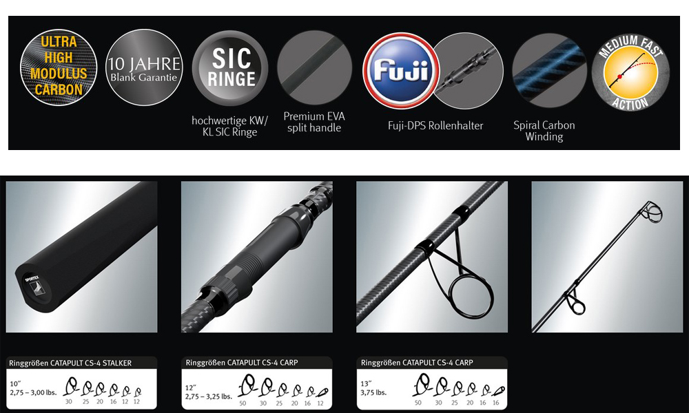 Lansetă Sportex Catapult CS-4 Carp Spod, 3.96m/6.50lbs, 2buc