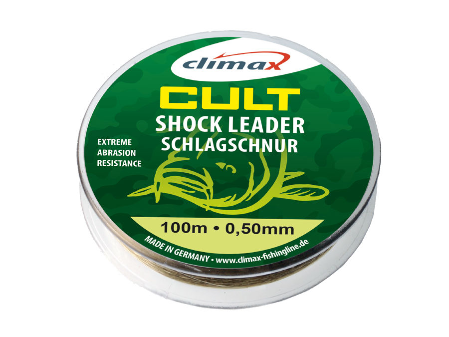 FIR CULT CRAP SHOCK LEADER 100m 0.50mm 35lb 15.5kg Camouflage