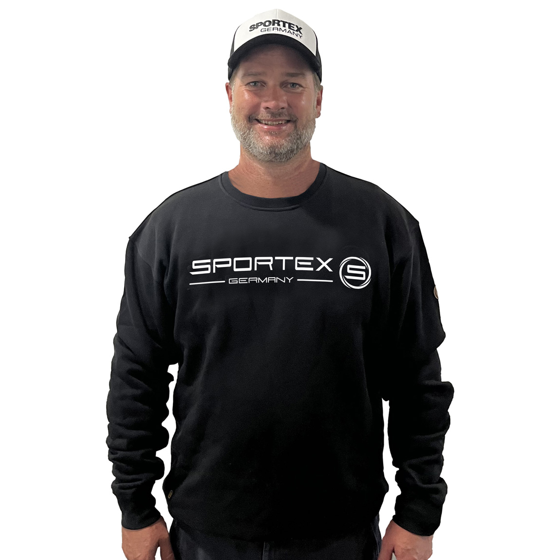 Bluză Sportex Crew Neck, Black, X-Large