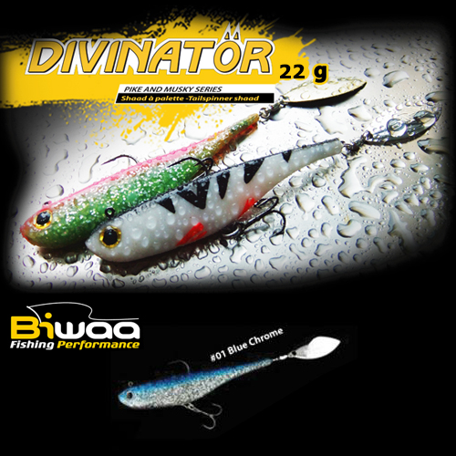 SHAD DIVINATOR MEDIUM 18cm 35gr 01 Blue Chrome