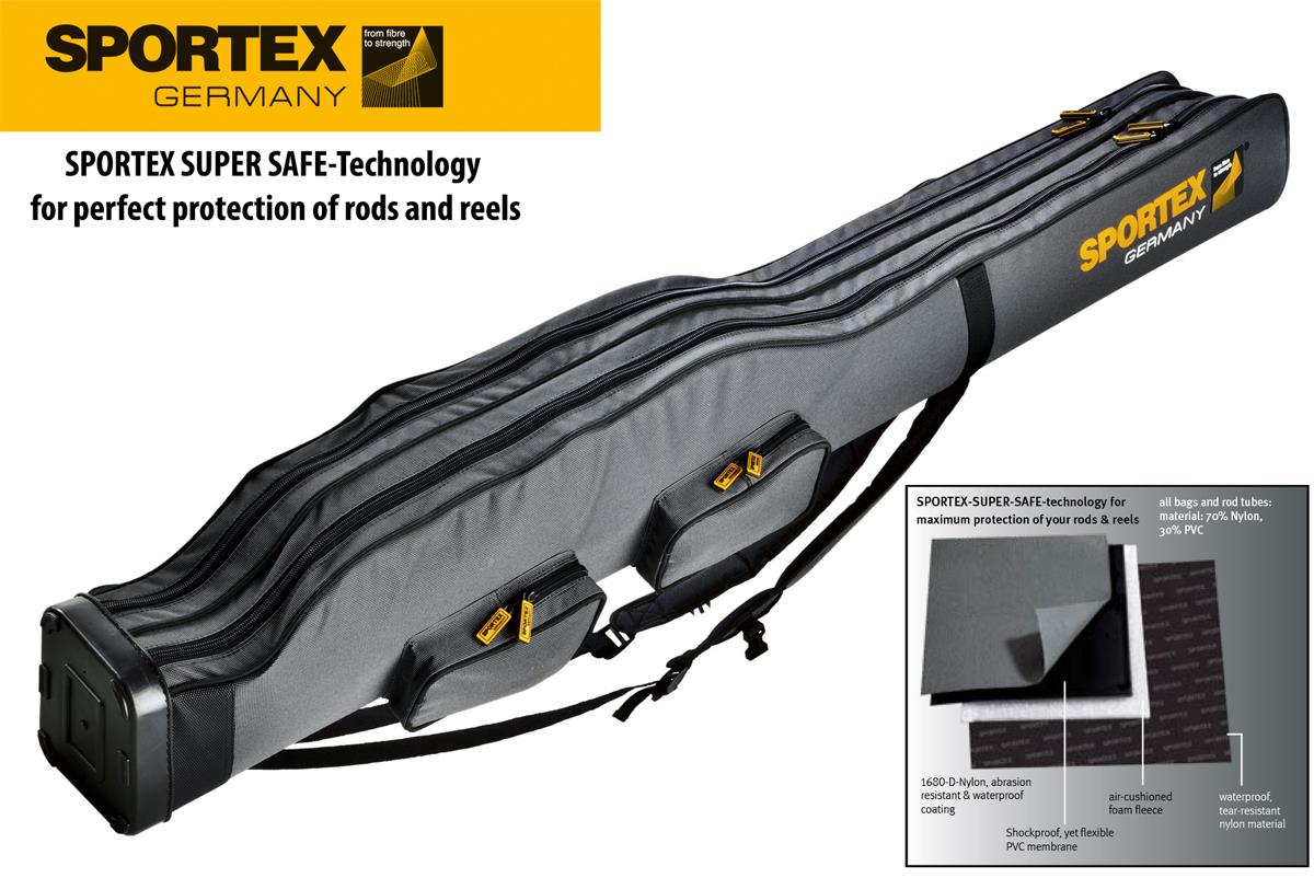 Husă semirigidă Sportex Super Safe V, Grey, 2 compartimente, 190cm