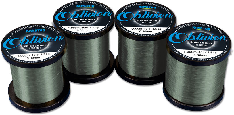 Fir monofilament Kryston Oblivion Super Grade Copolymer, Matt Dark Silt, 0.30mm/4.53kg/10lbs, 1000m