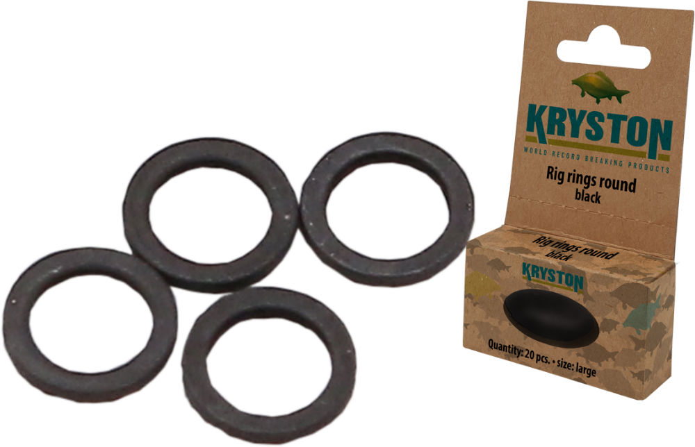 Anouri rotunde Kryston Rig Rings, Black, Large