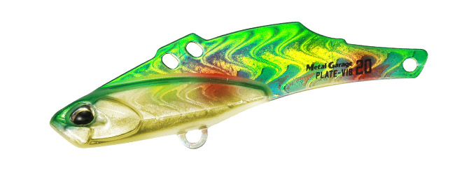 Cicadă DUO Metal Garage Plate Vib, PXA0478 Green Gold Candy, 6.5cm/20g