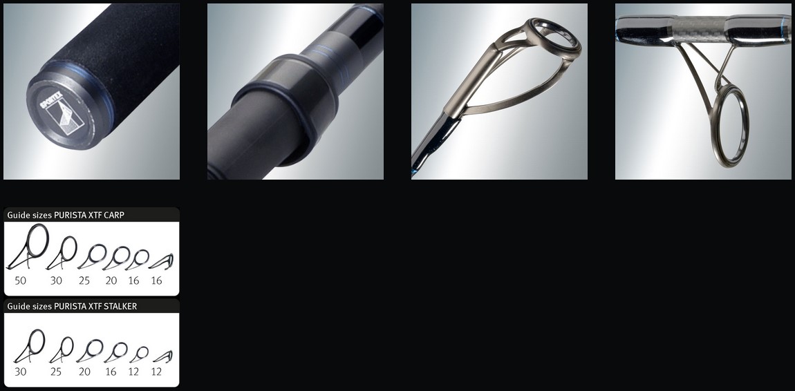 Lansetă Sportex Purista XTF Carp, 3.96m/3.75lbs, 2buc