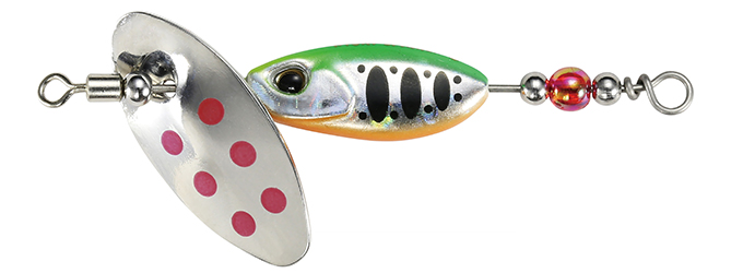 Linguriță rotativă DUO Spearhead Ryuki Spinner, PJA4140 Lime Chart Yamame, 2cm/5g