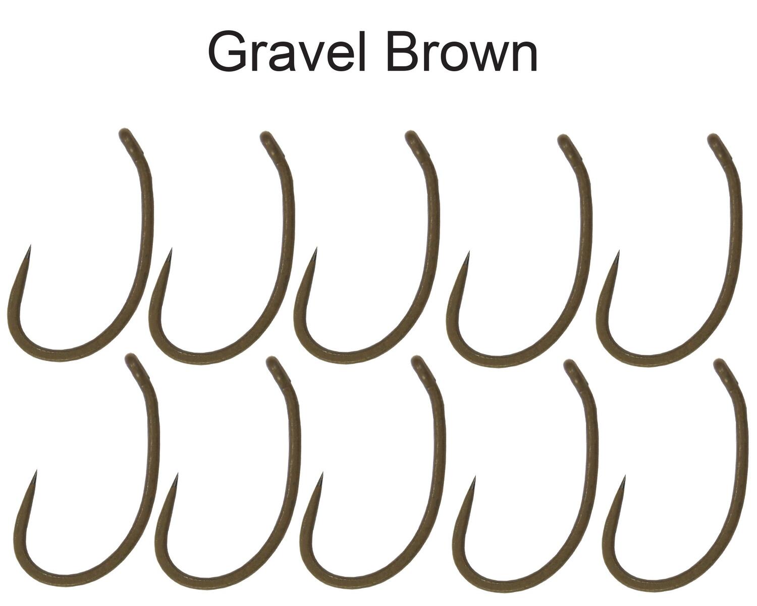 Cârlige Korda Kaptor Kurv Shank Barbless, Gravel Brown, Nr.12, 10buc/plic