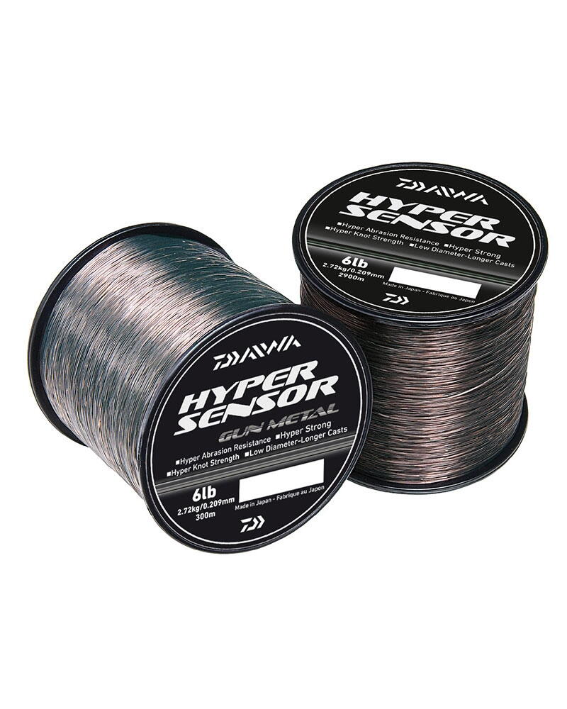 Fir monofilament Daiwa Hyper Sensor Dark, Gun Metal, 0.28mm/5.44kg, 1675m