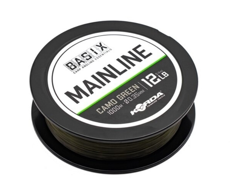 Fir monofilament Korda Basix Mainline, Camo Green, 0.35mm/12lb/500m