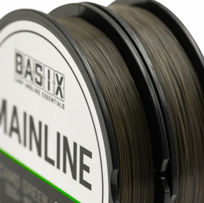 Fir monofilament Korda Basix Mainline, Camo Green, 0.40mm/15lb/500m