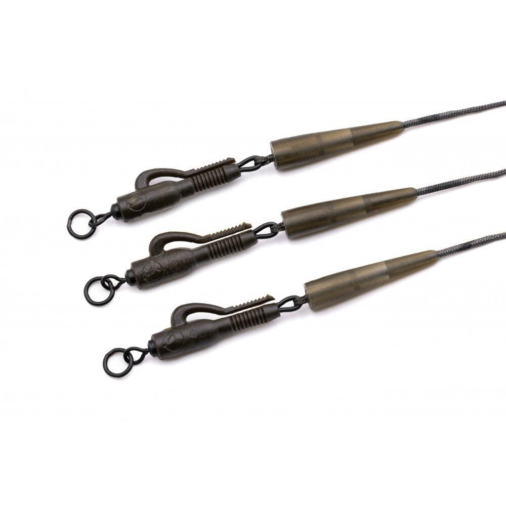 Montură leadcore Korda Kable Hybrid Lead Clip, Gravel Brown, 50cm, 3buc/plic