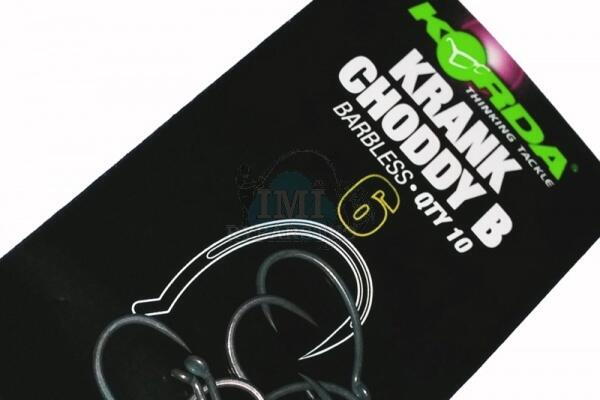 Cârlige Korda Krank Choddy Barbless, Nr.10, 10buc/plic
