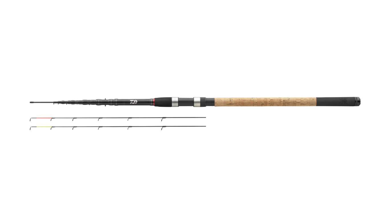 Lansetă Telescopică Daiwa Black Widow Tele Feeder, 3.90m/150g, 7+2buc