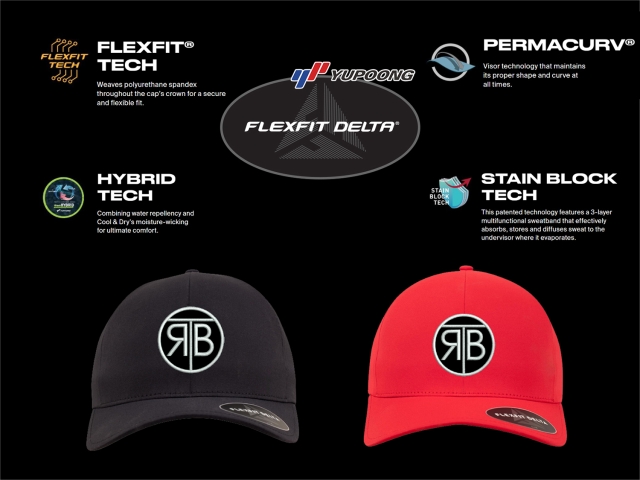 Șapcă RTB Flexfit Delta 180 Cap, Black, Large/X-Large