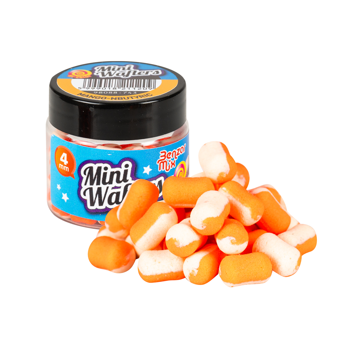 Wafters Benzar Mix Bicolor Method Mini 4mm Mango-Butyric