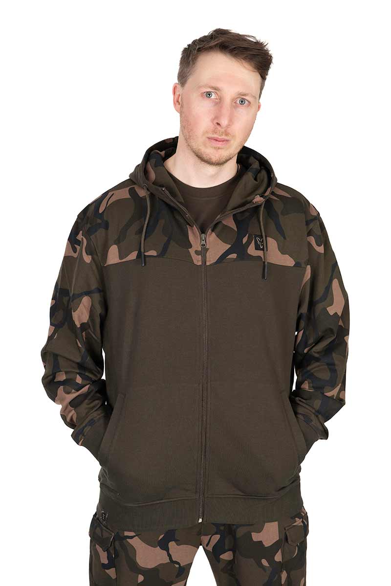 LW Khaki / Camo Split Zip Hoody SMALL
