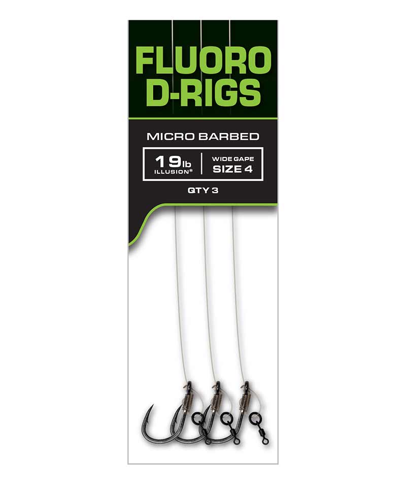Carp Ready Rigs - Fluoro D-Rig - 4 (x3)
