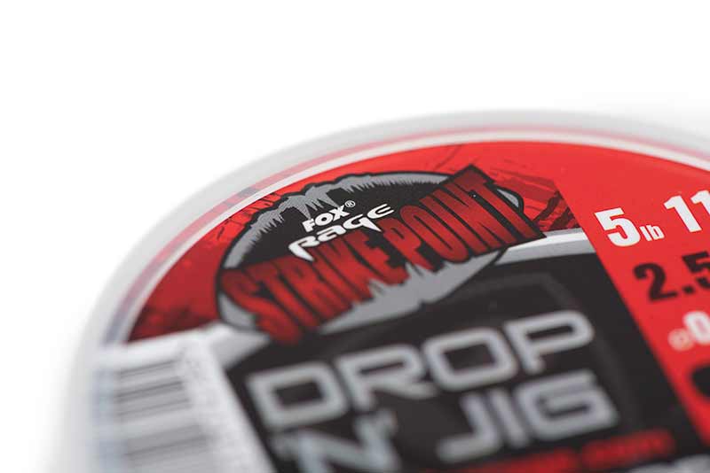 Fir Fluorocarbon Fox Rage Strike Point Drop N Jig Clear 0.30mm/6.28kg/40m