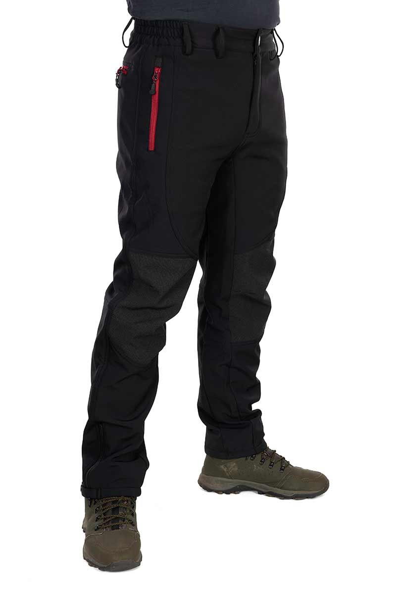 Pantaloni Fox Rage Pro Series Softshell Trousers, Storm Grey & Chilli Red, 2x-Large