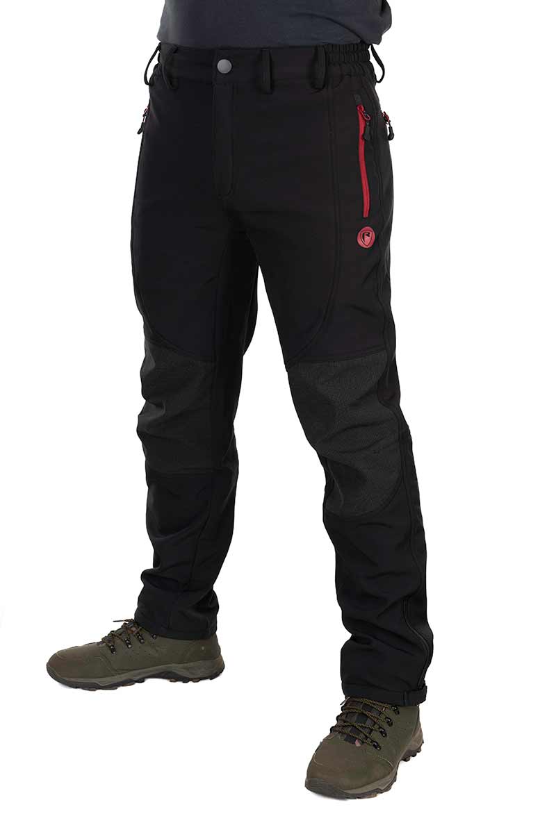 Pantaloni Fox Rage Pro Series Softshell Trousers, Storm Grey & Chilli Red, 2x-Large