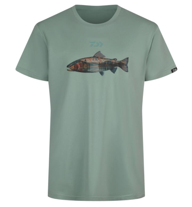 Tricou Daiwa D-Vec Trout Pistachio, 2X-Large