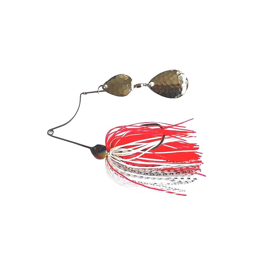 Spinnerbait Berti Shallow Killer 2x Colorado/Alb/Negru/Roșu, 7g