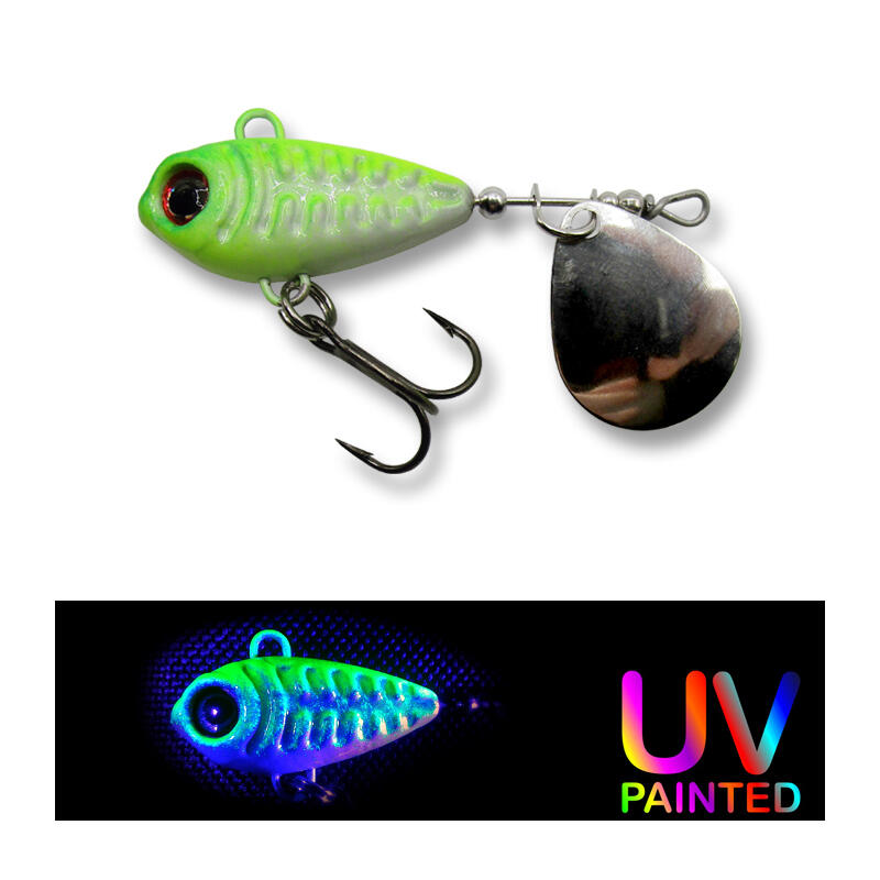 Spinnertail Berti Skeletonic Pro, White/Chartreuse, 18g