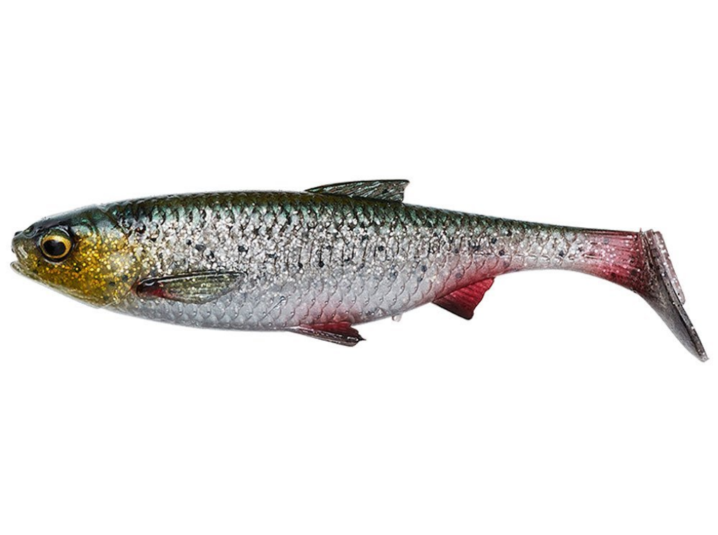 Shad Savage Gear 3D River Roach, Green Silver, 10cm, 10g, 4buc/plic